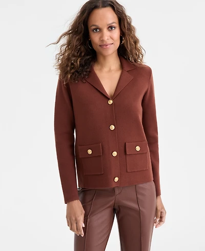 I.n.c. International Concepts Petite Button-Front Cardigan, Macy's Exclusive