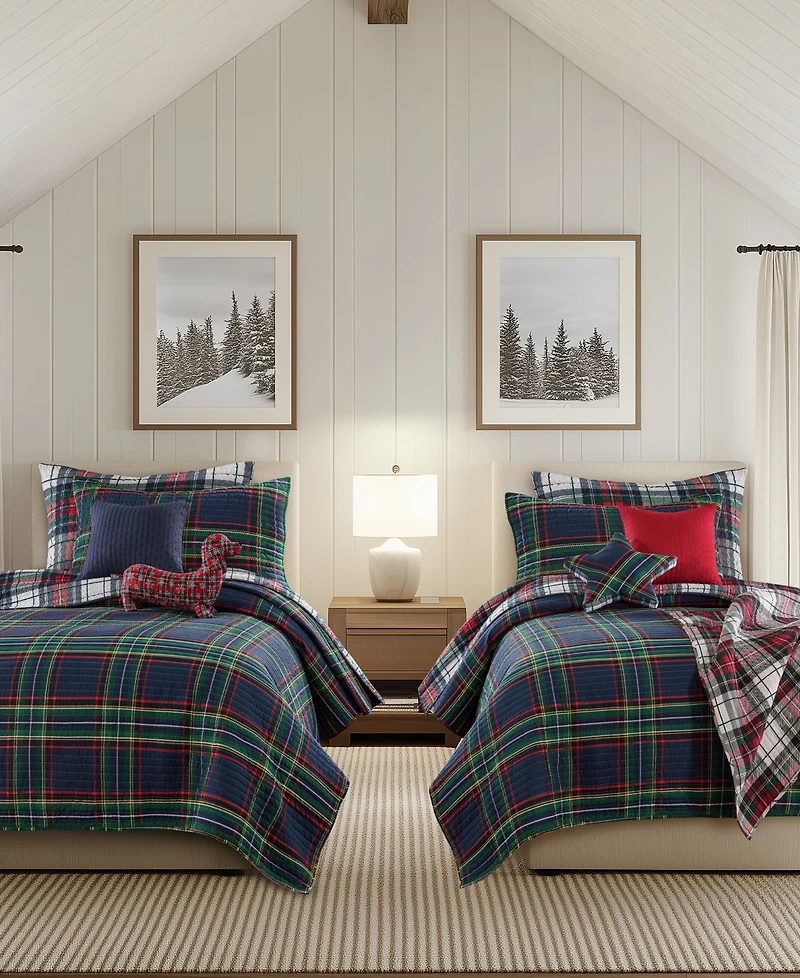 Levtex Spencer Red Plaid Reversible Quilt, Full/Queen