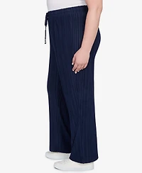 Hearts Of Palm Plus Solid Textured Hachi Pants