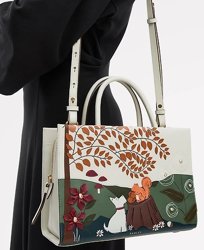 Radley London Woodland Wander Small Leather Zip Top Grab Bag