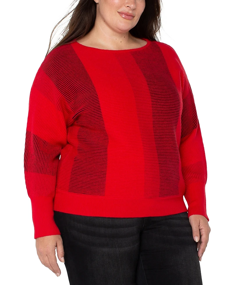 Liverpool Los Angeles Plus Boat Neck Dolman Sleeve Sweater