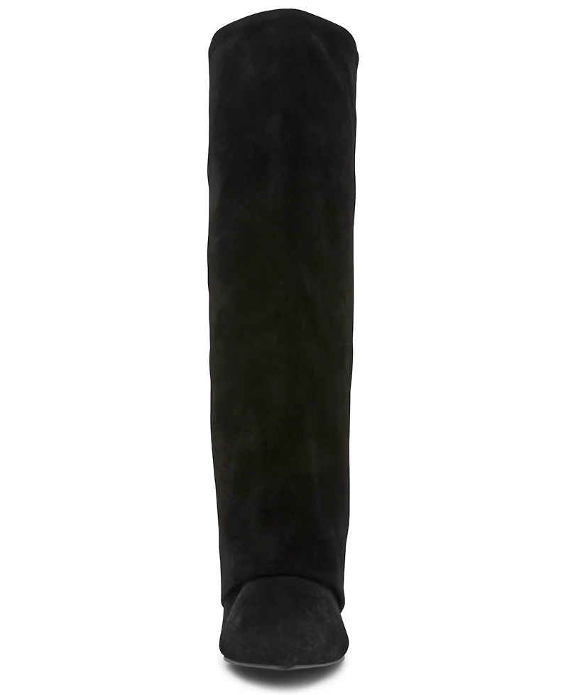 Steve Madden Women's Luca Wide-Calf Slouchy Kitten-Heel Dress Boots
