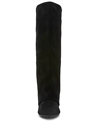 Steve Madden Women's Luca Wide-Calf Slouchy Kitten-Heel Dress Boots