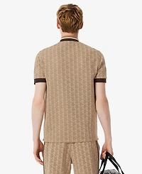 Lacoste Men's Classic Fit Monogram Jacquard Polo Shirt