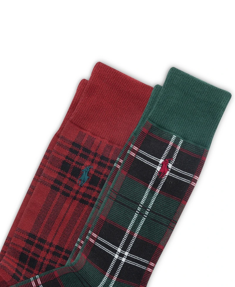Polo Ralph Lauren Men's 2-Pack Holiday Plaids Socks