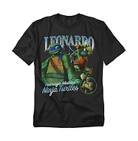 Logovision Men's Teenage Mutant Ninja Turtles Leonardo Homage T-Shirt