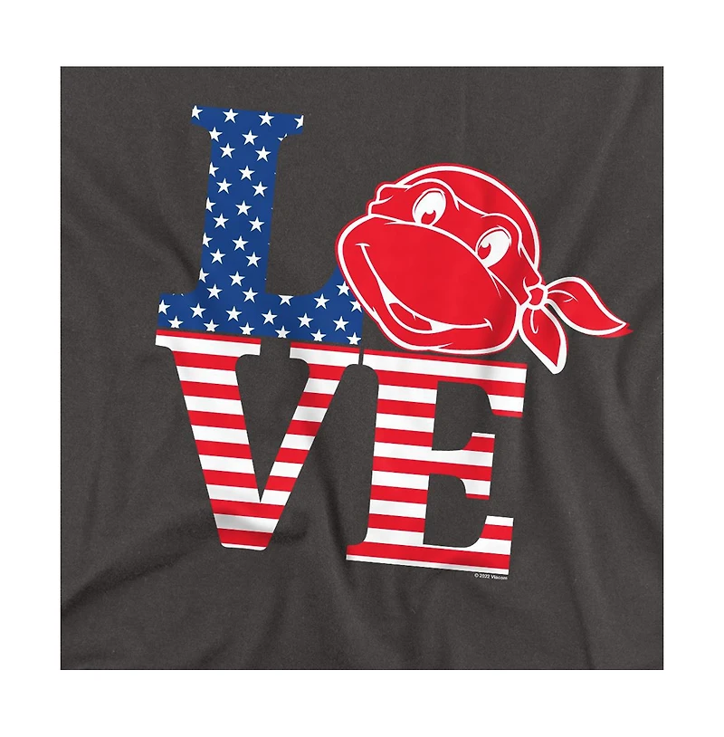 Logovision Men's Teenage Mutant Ninja Turtles Love 4th Of July T-Shirt