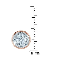 Modern Cubic Zirconia Solitaire Stud Butterfly Post Back Earrings