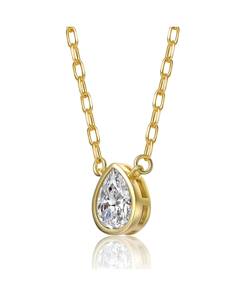 Chic Clear Pear-Shaped Ascher Stud Necklace