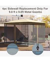 Outsunny 10' x 10' Replacement Netting for Patio Gazebo,