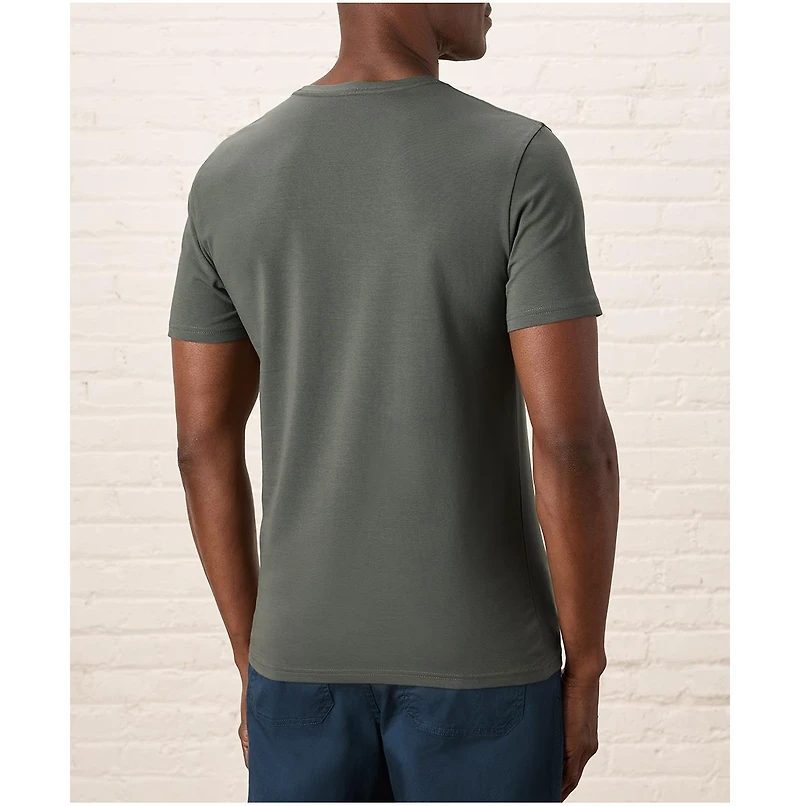 Pact Men's Organic Cotton Luxe Stretch Jersey Slim Crew Neck Tee
