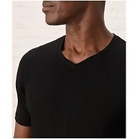 Pact Men's Organic Cotton Luxe Stretch Jersey Slim V-Neck Tee