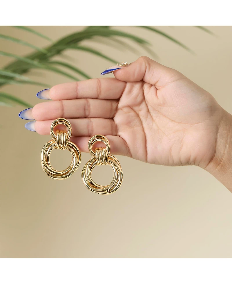 Jessica Simpson Interlocking Loop Earrings