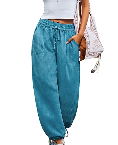 Cupshe Women's Calm Moves Blue Pants