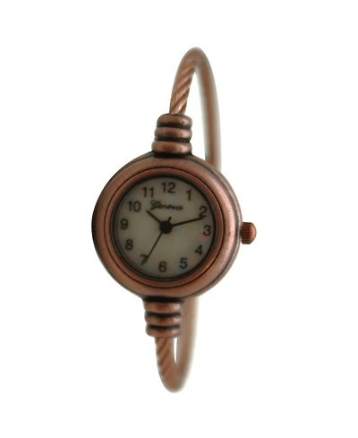 Olivia Pratt Copper Thin Swirl Delicate Bangle Women Watch