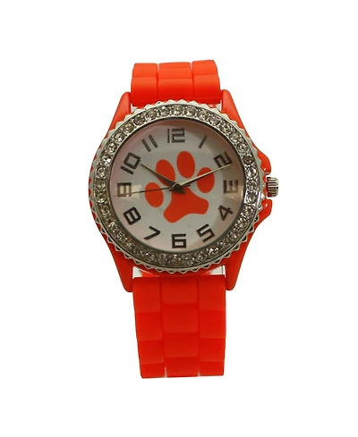 Olivia Pratt Every Day Silicone Paw and Rhinestones Colorful Women Watch