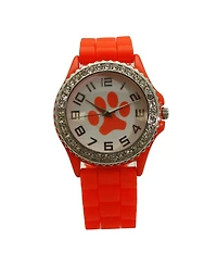 Olivia Pratt Every Day Silicone Paw and Rhinestones Colorful Women Watch