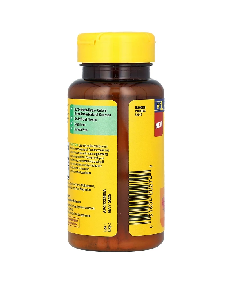 Nature Made Fast Dissolve D3 Mixed Berry 125 mcg (5 000 Iu)