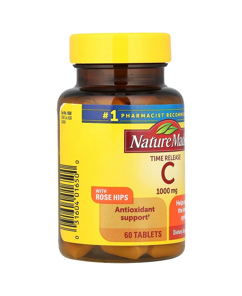 Nature Made Vitamin C with Rose Hips Time Release 1 000 mg