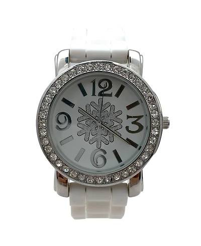 Olivia Pratt White Merry Christmas Silicone Band Themed Women Watch