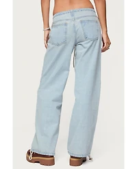 Edikted Women's Meggie Low Rise Jeans