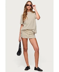 Edikted Women's Brena Striped Oversized T Shirt