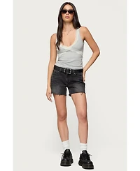 Edikted Women's Oriana Contrast Lacey V Neck Top