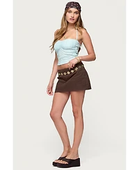 Edikted Women's Galya Textured Halter Top