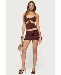 Edikted Women's Neri Beaded Belt Mini Skirt