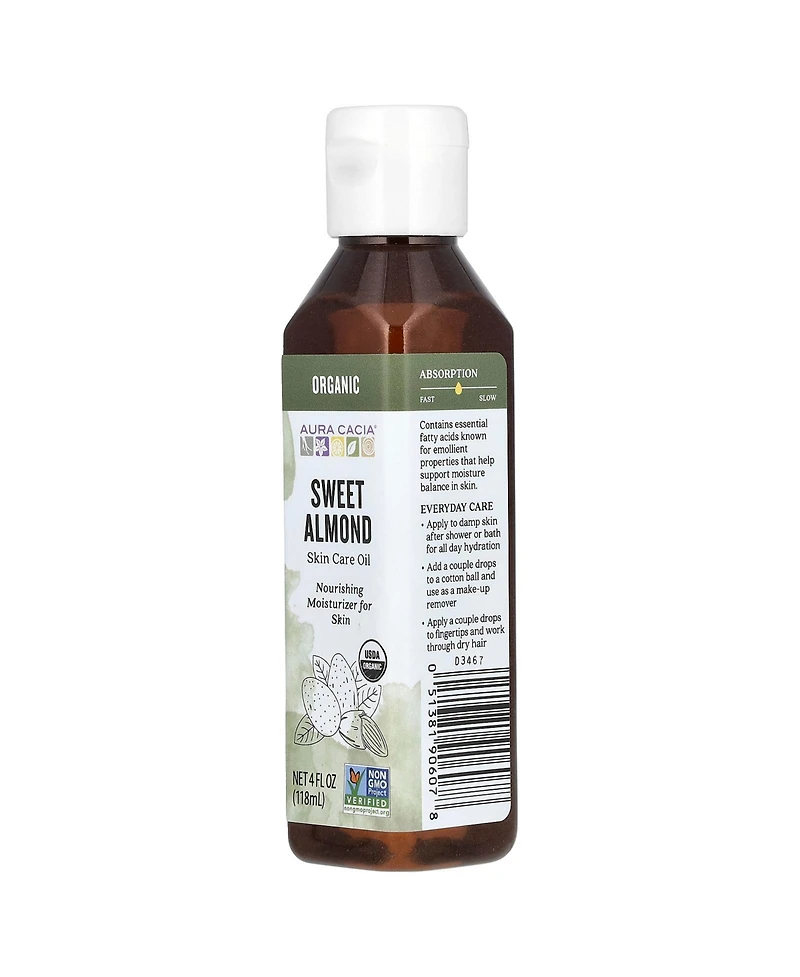 Aura Cacia Organic Skin Care Oil Sweet Almond