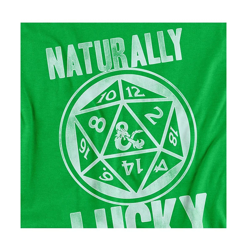 Logovision Men's Dungeons Dragons Natural Luck T-Shirt