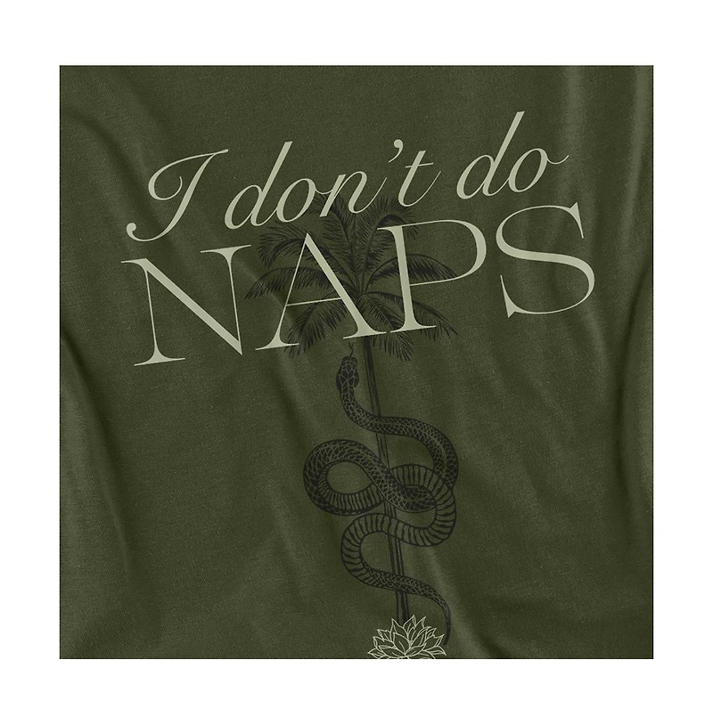 Logovision Men's White Lotus I Don't Do Naps T-Shirt