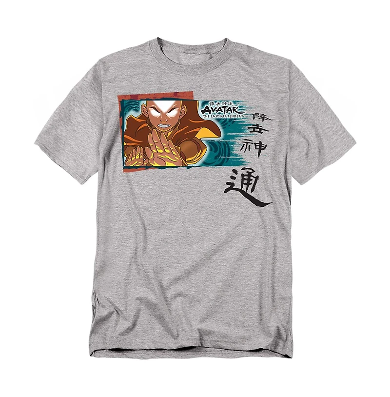 Logovision Men's Avatar The Last Airbender Aang Horizontal T-Shirt