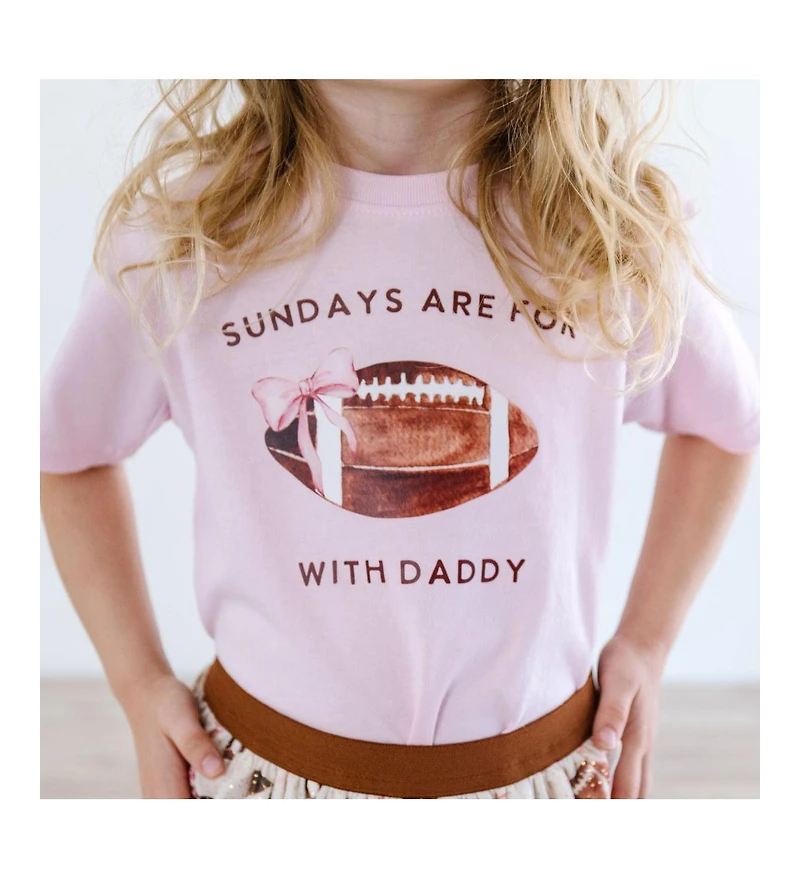 Sweet Wink Baby Girls Football With Daddy Short Sleeve T-Shirt