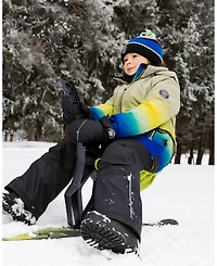 Deux par Toddler Boys Two-Piece Play Snowsuit with Gradient Jacket Black - Toddler|Child