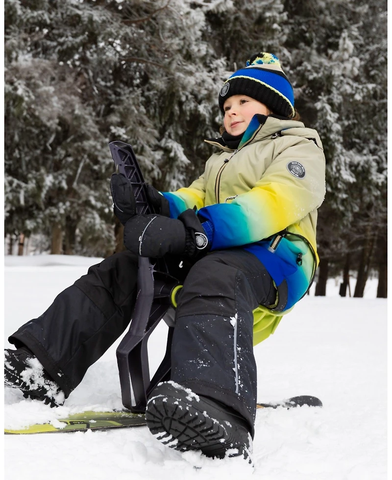 Deux par Boy Two-Piece Play Snowsuit with Gradient Jacket Black - Child