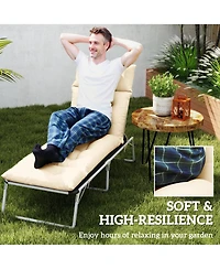 Outsunny Lounge Chair Cushion Thick Outdoor Chaise