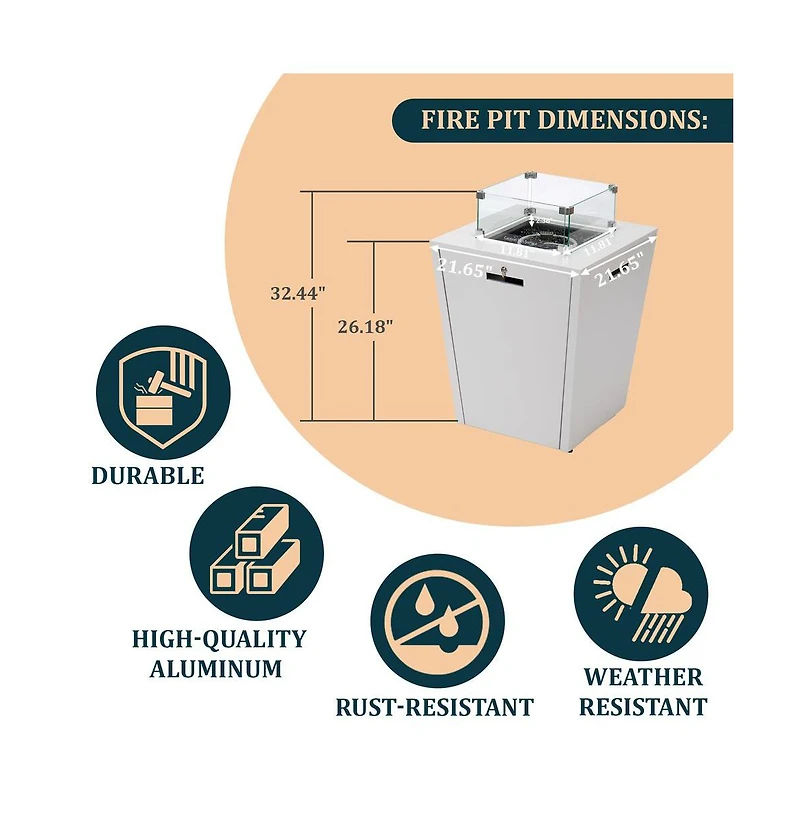 LeisureMod White Aluminum Outdoor Patio Chaise Lounge Chair