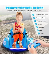Akiudex 12V Bumper Car Ride On Toy with Music Lights and Remote Control
