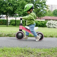 Baby Balance Bike for 2-Year-Old Boys and Girls No Pedal with 4 Wheels - Pink