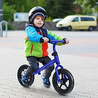 Kids No Pedal Balance Bike with Adjustable Handlebar and Seat - Blue