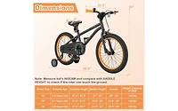18 Inch Kids Sport Bicycle for Ages 4-8 with Adjustable Seat