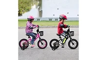 14 Inch Kids Adjustable Bike with Front Basket for Ages 4-5