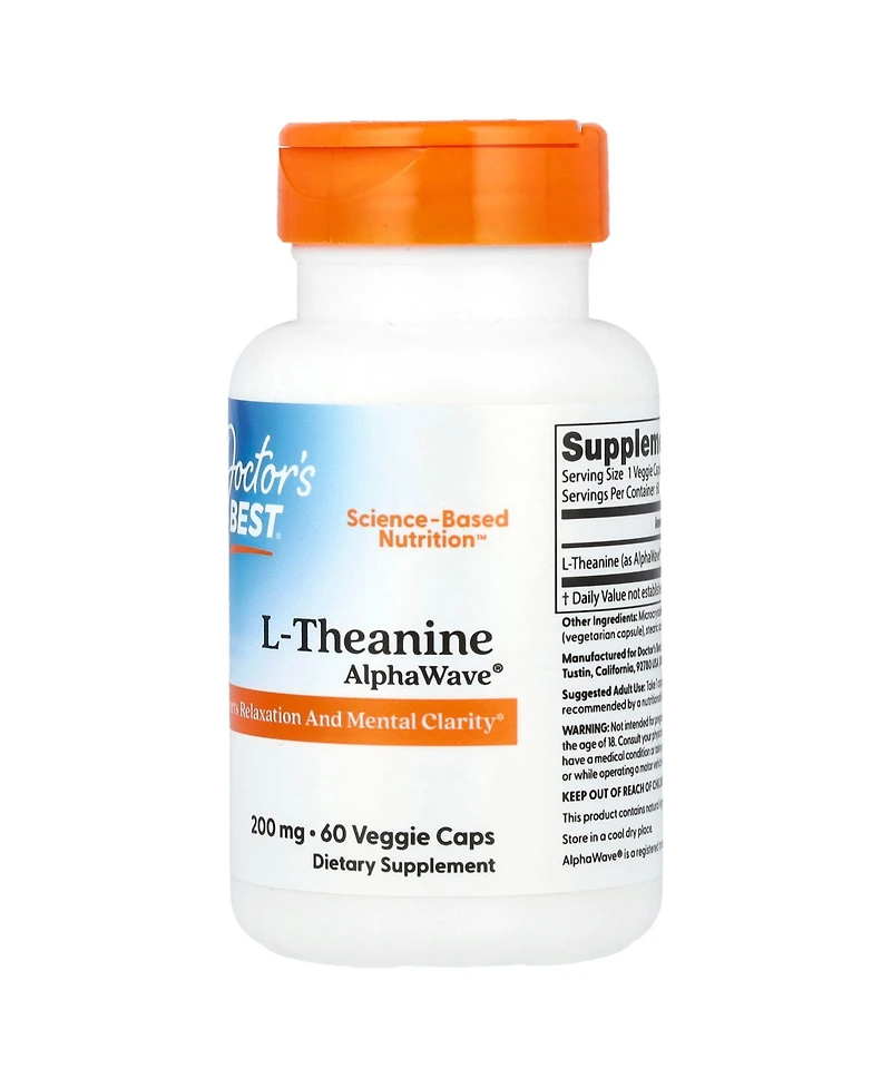 Doctor's Best L-Theanine AlphaWave 200 mg