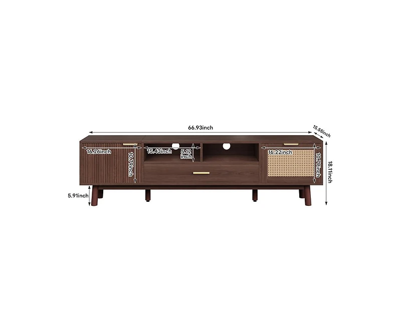 Casainc Modern Storage Cabinet Farmhouse Tv Stand
