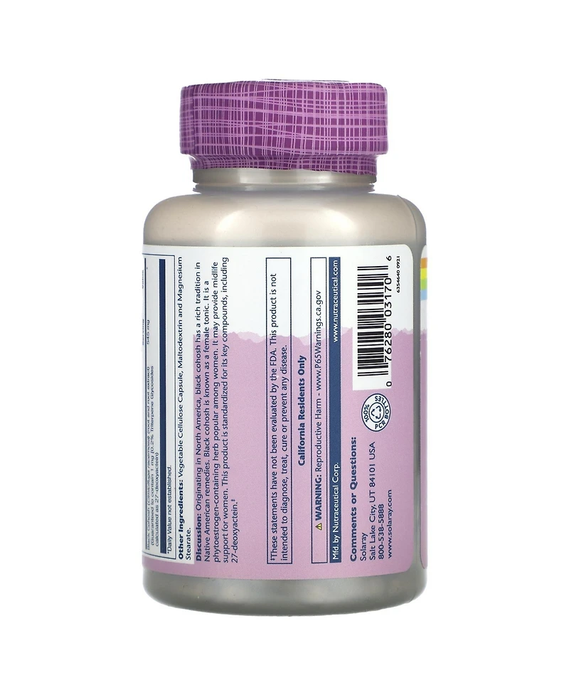 Solaray Vital Extracts Black Cohosh 545 mg