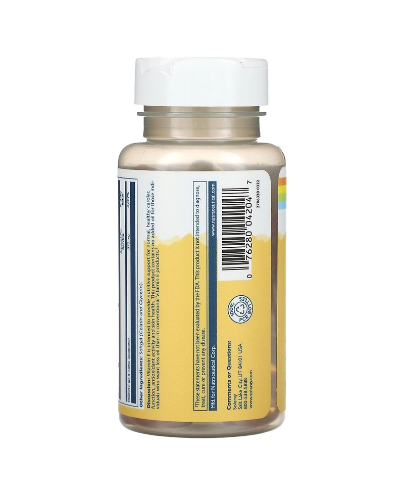 Solaray Vitamin E Natural Source High Potency 670 mg