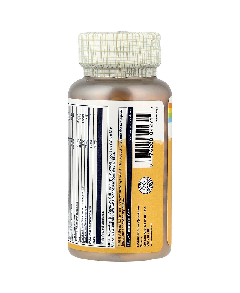Solaray Vitamin B-Complex 50 - 100 VegCaps