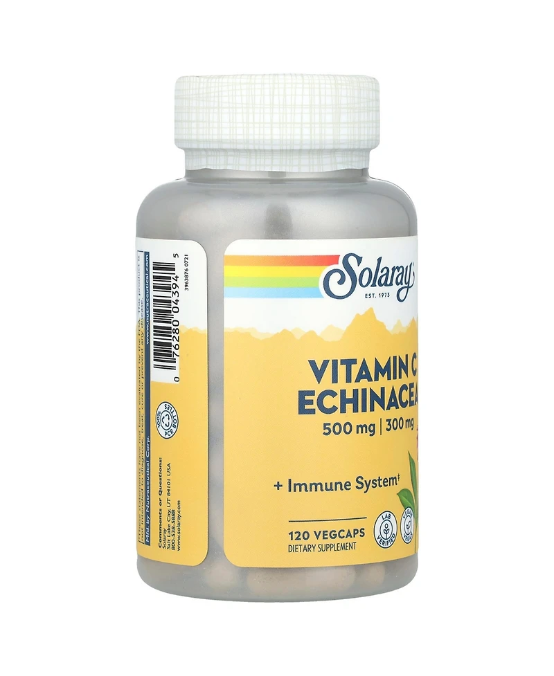 Solaray Vitamin C Echinacea - 120 VegCaps