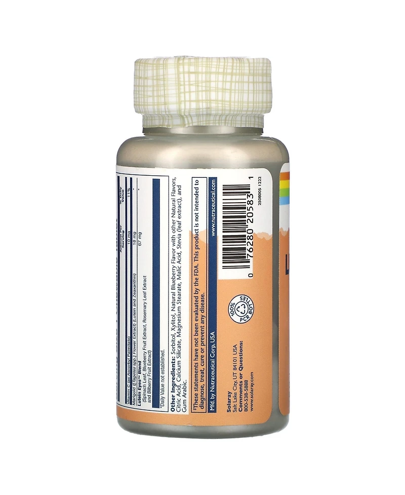 Solaray Lutein Eyes 18 Natural Blueberry